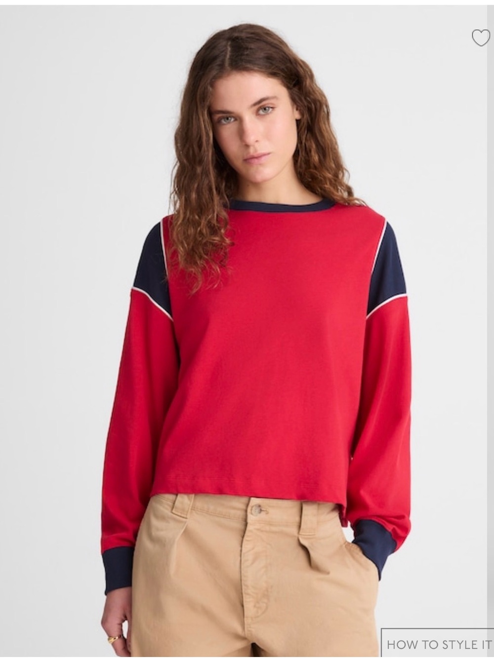 MADEWELL S The Relaxed Crewneck Long Sleeve Tee NZ701 $68